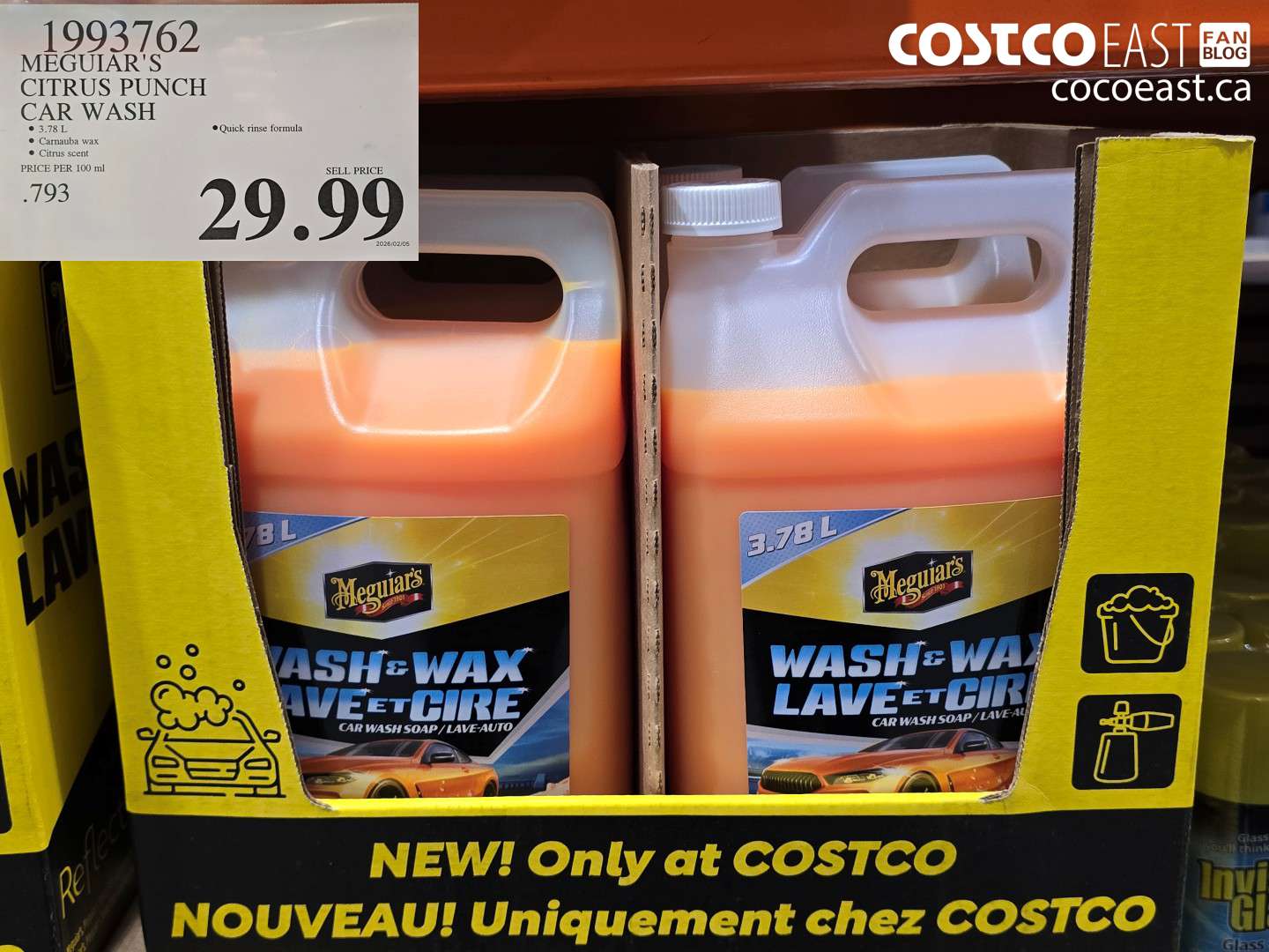 1993762 MEGUIAR'S CIRTRUS PUNCH CAR WASH $29.99