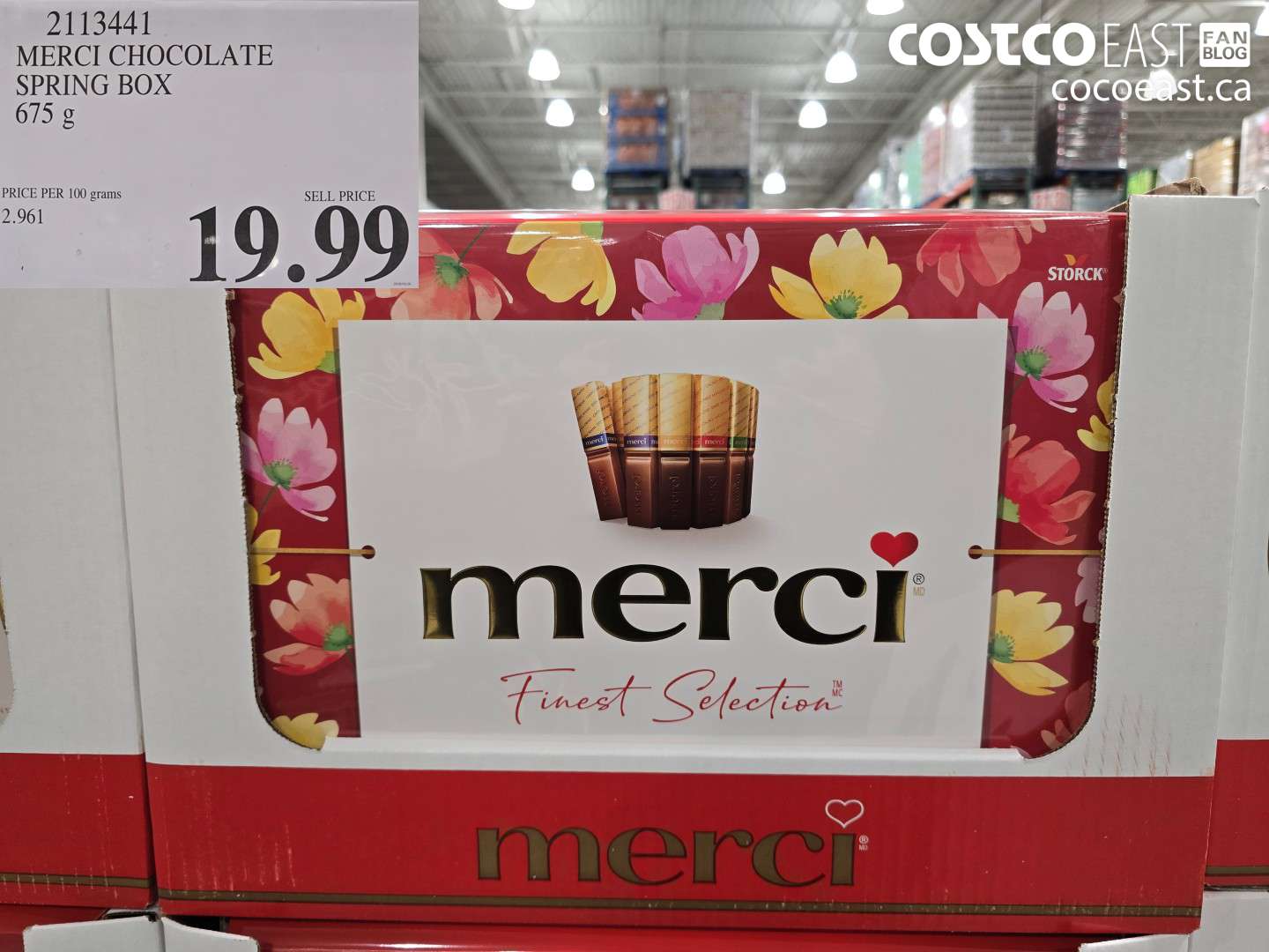 2113441 MERCI CHOCOLATE SPRING BOX 675 G $19.99