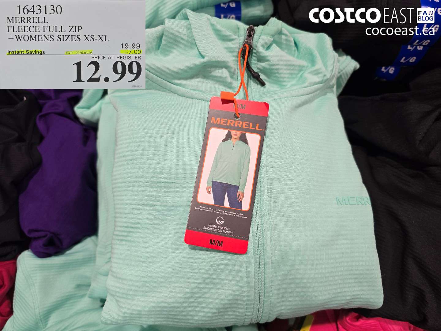 1643130 MERRELL FLEECE FULL ZIP +WOMENS SIZES XS-XL ($7.00 INSTANT SAVINGS EXPIRES ON 2026-03-08) $12.99