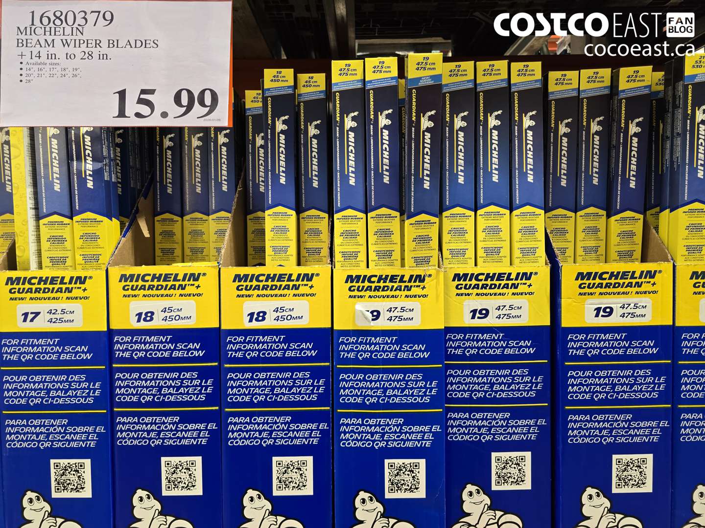 1680379 MICHELIN BEAM WIPER BLADES + 14 in. to 28 in. $15.99