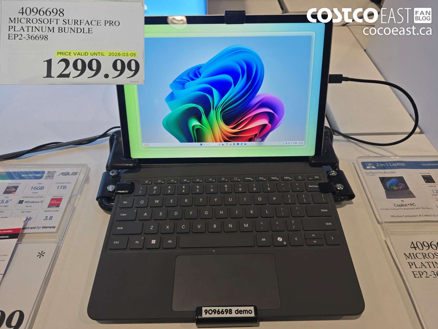 4096698 MICROSOFT SURFACE PRO PLATINUM BUNDLE EP2-36698 $1299.99