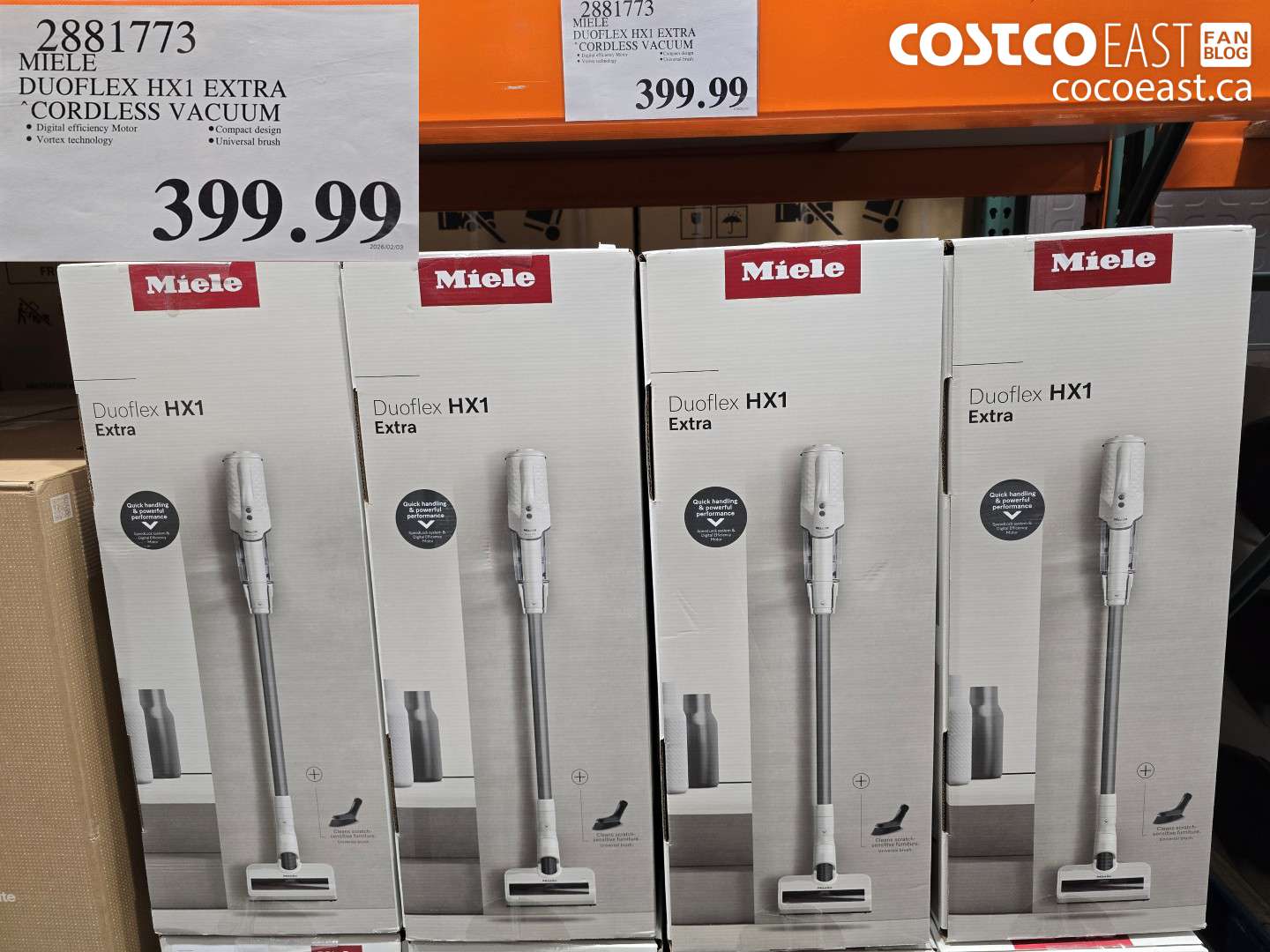 2881773 MIELE DUOFLEX HX1 EXTRA CORDLESS VACUUM $399.99