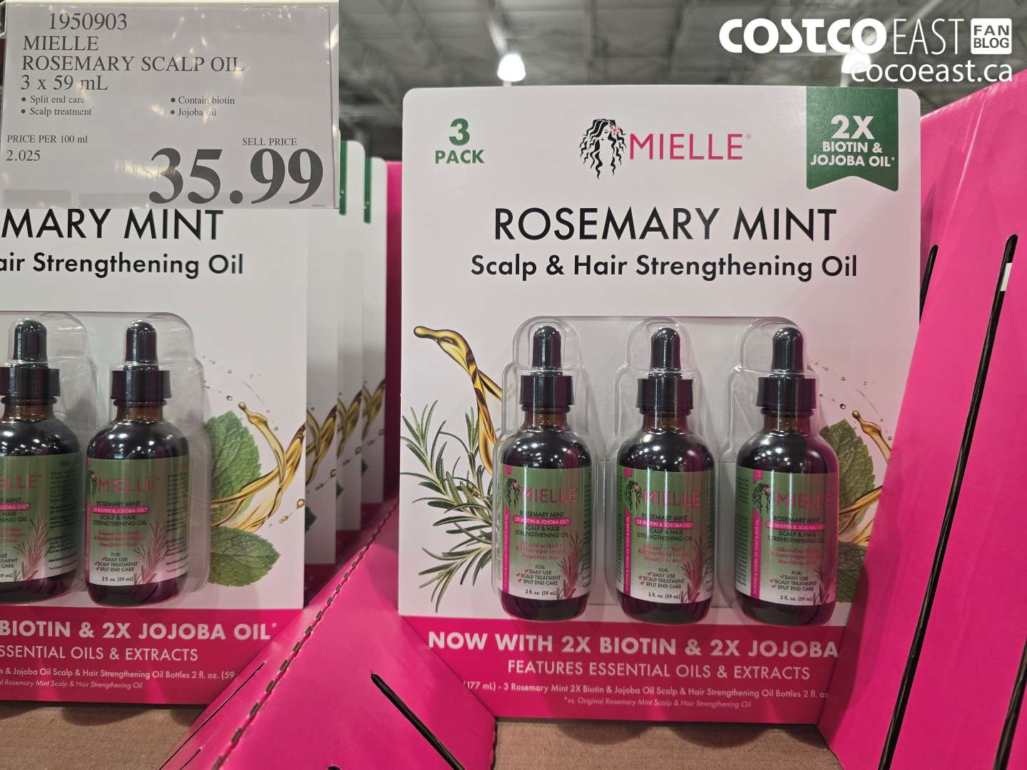 1950903 MIELLE ROSEMARY SCALP OIL 3 x 59 mL $35.99