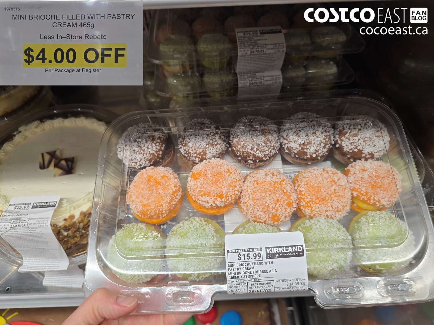 1978316 MINI BRIOCHE FILLED WITH PASTRY CREAM 465 G ($4.00 INSTANT SAVINGS)