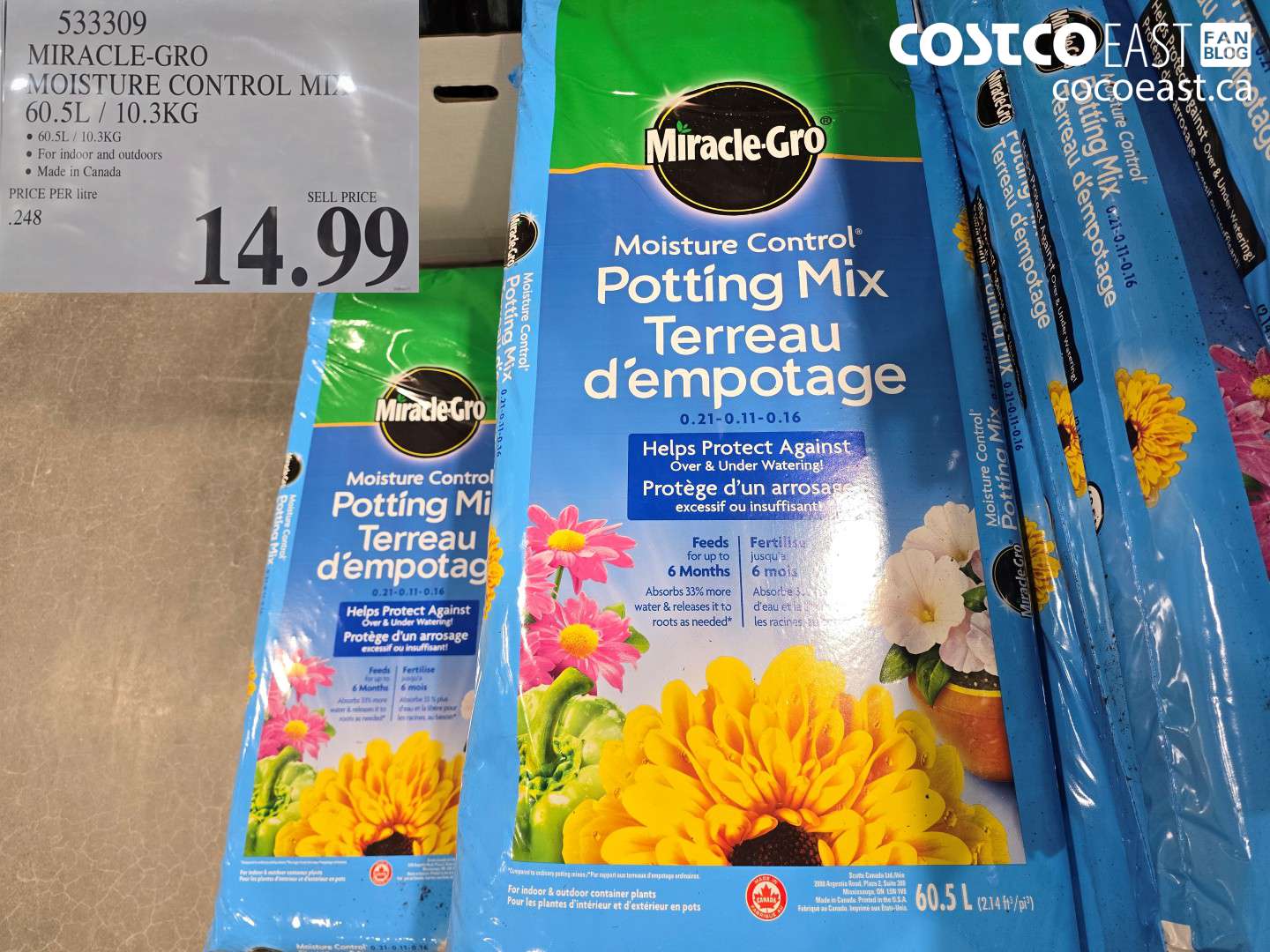 533309 MIRACLE-GRO MOISTURE CONTROL MIX 60.5L / 10.3KG $14.99
