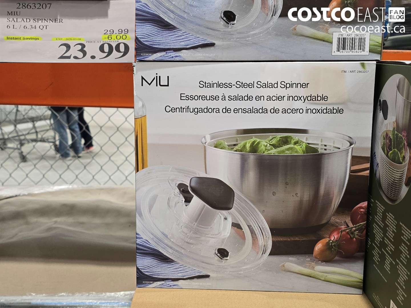 2863207 MIU SALAD SPINNER 6 L / 6.34 QT ($6.00 INSTANT SAVINGS EXPIRES ON 2026-03-08) $23.99