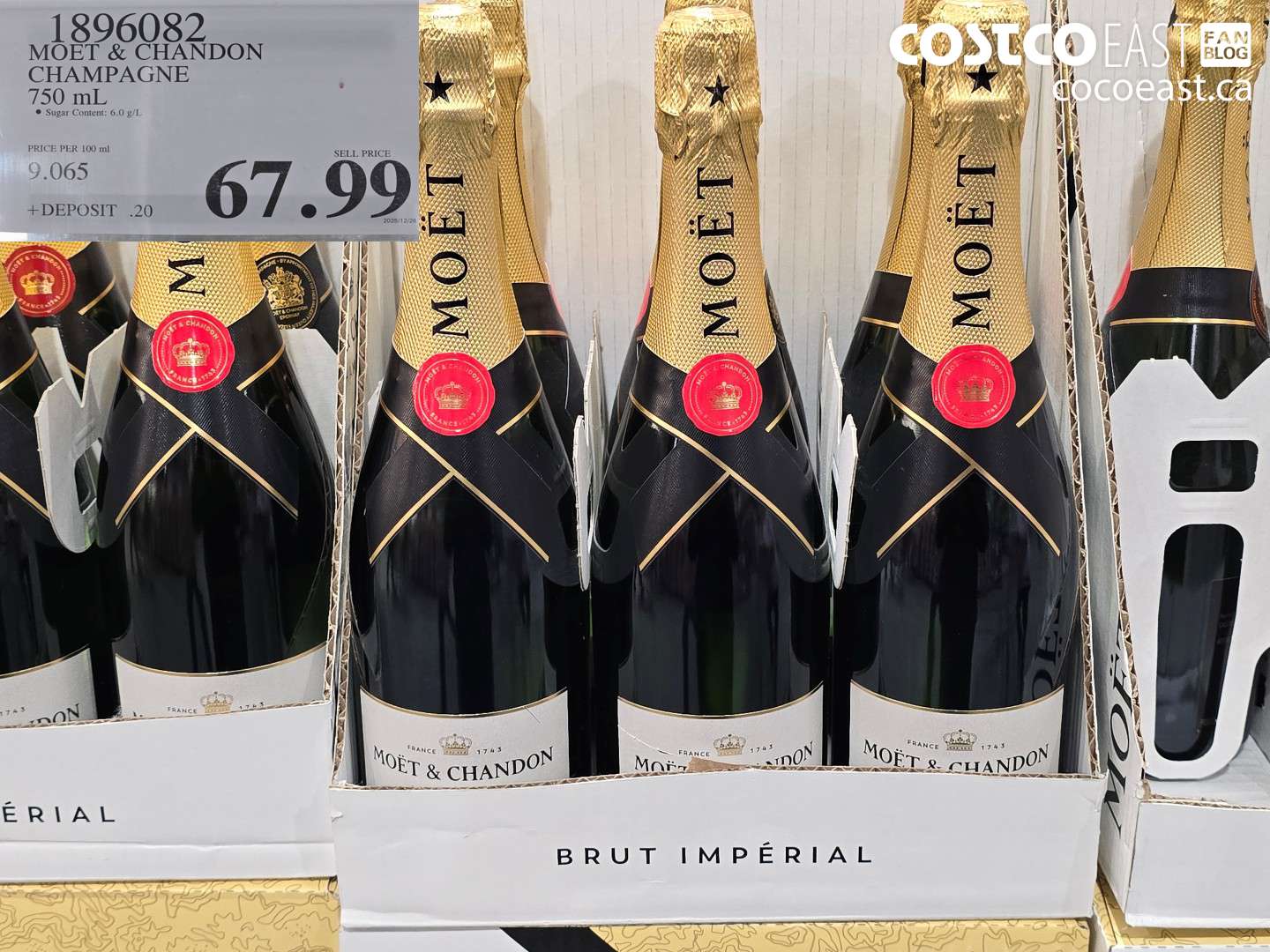 1896082 MOET & CHANDON CHAMPAGNE 750 mL $67.99