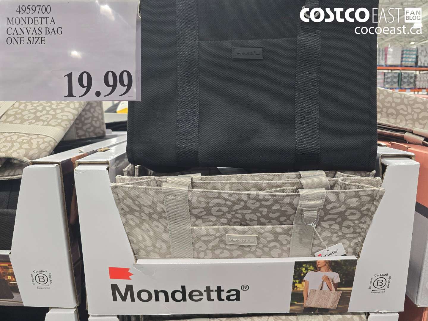 4959700 MONDETTA CANVAS BAG ONE SIZE $19.99