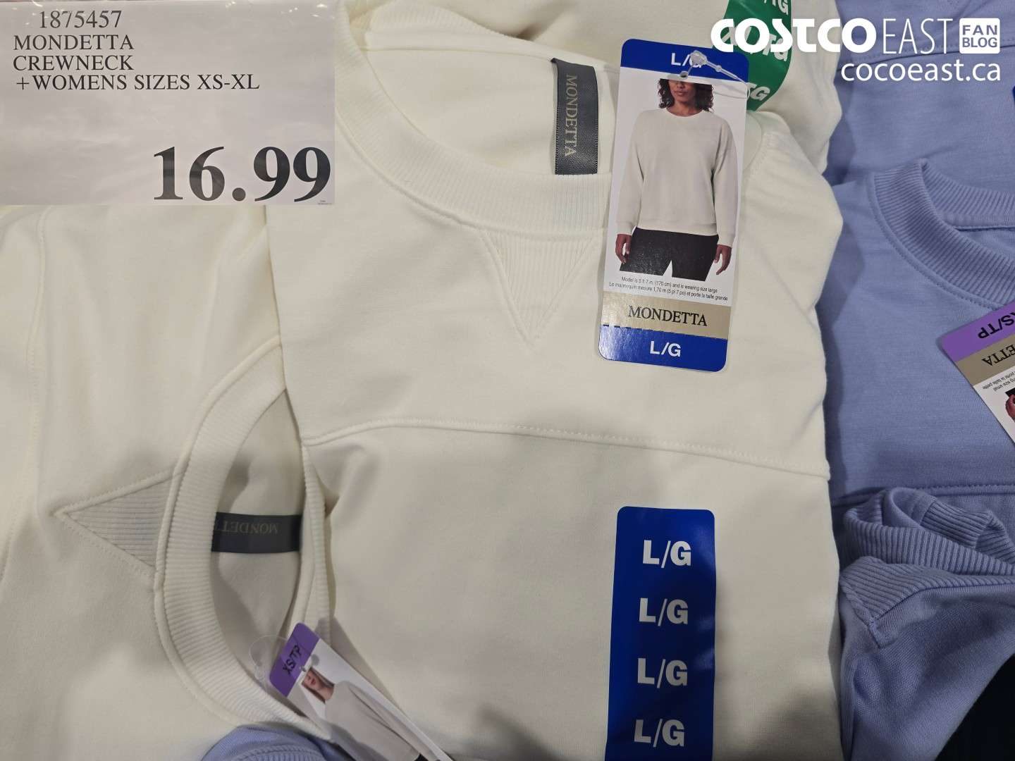 1875457 MONDETTA CREWNECK + WOMENS SIZES XS-XL $16.99