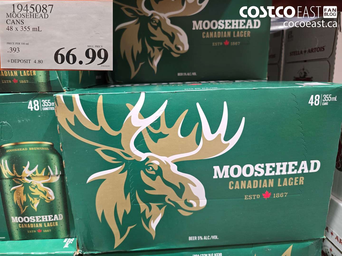 1945087 MOOSEHEAD CANS 48 x 355 mL $66.99