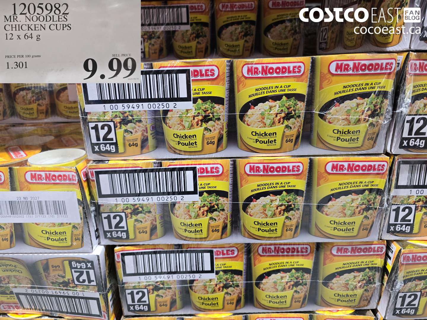 1205982 MR. NOODLES CHICKEN cups 12 x 64 G $9.99