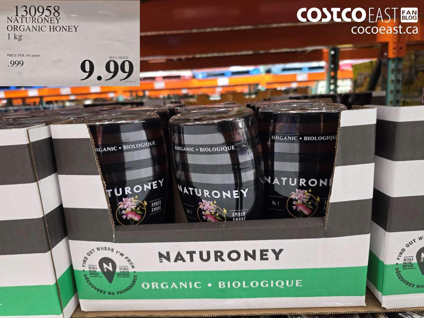 130958 NATURONEY ORGANIC HONEY 1 KG $9.99