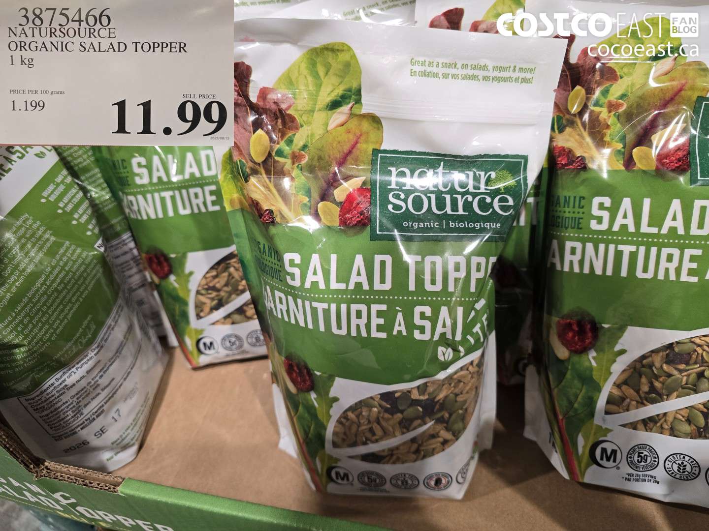 3875466 NATURSOURCE ORGANIC SALAD TOPPER 1 KG $11.99