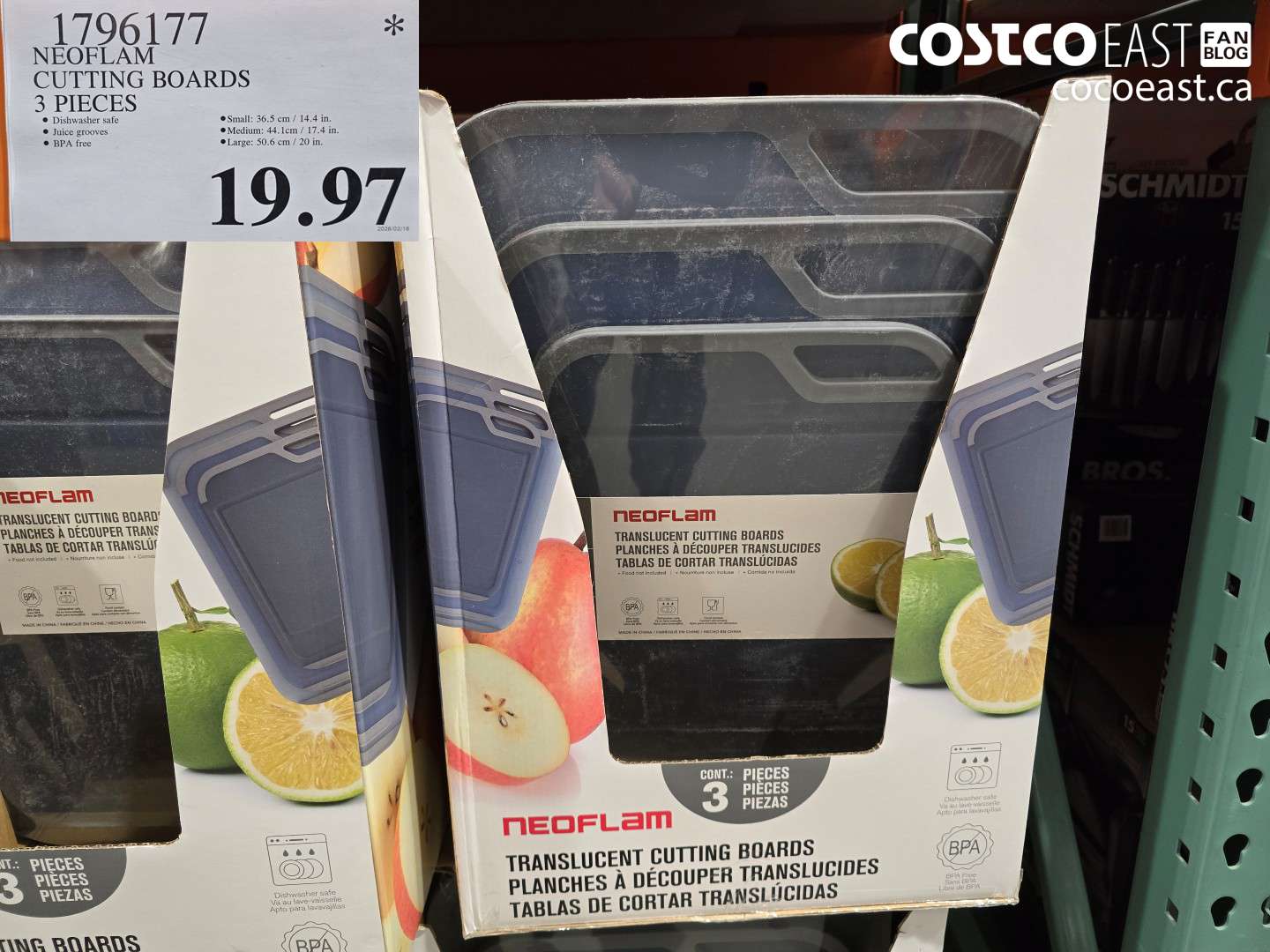 1796177 NEOFLAM CUTTING BOARDS 3 PIECES $19.97