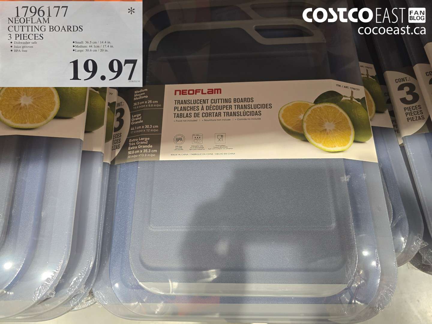 1796177 NEOFLAM CUTTING BOARDS 3 PIECES $19.97