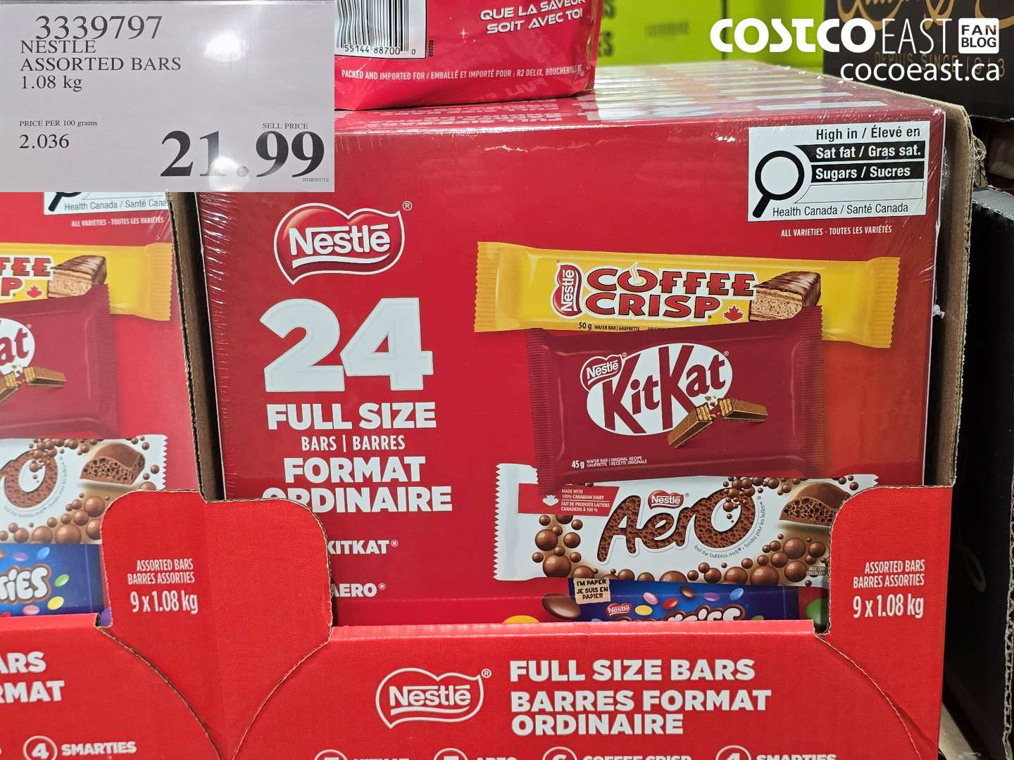 3339797 NESTLE ASSORTED BARS 1.08 kg $21.99