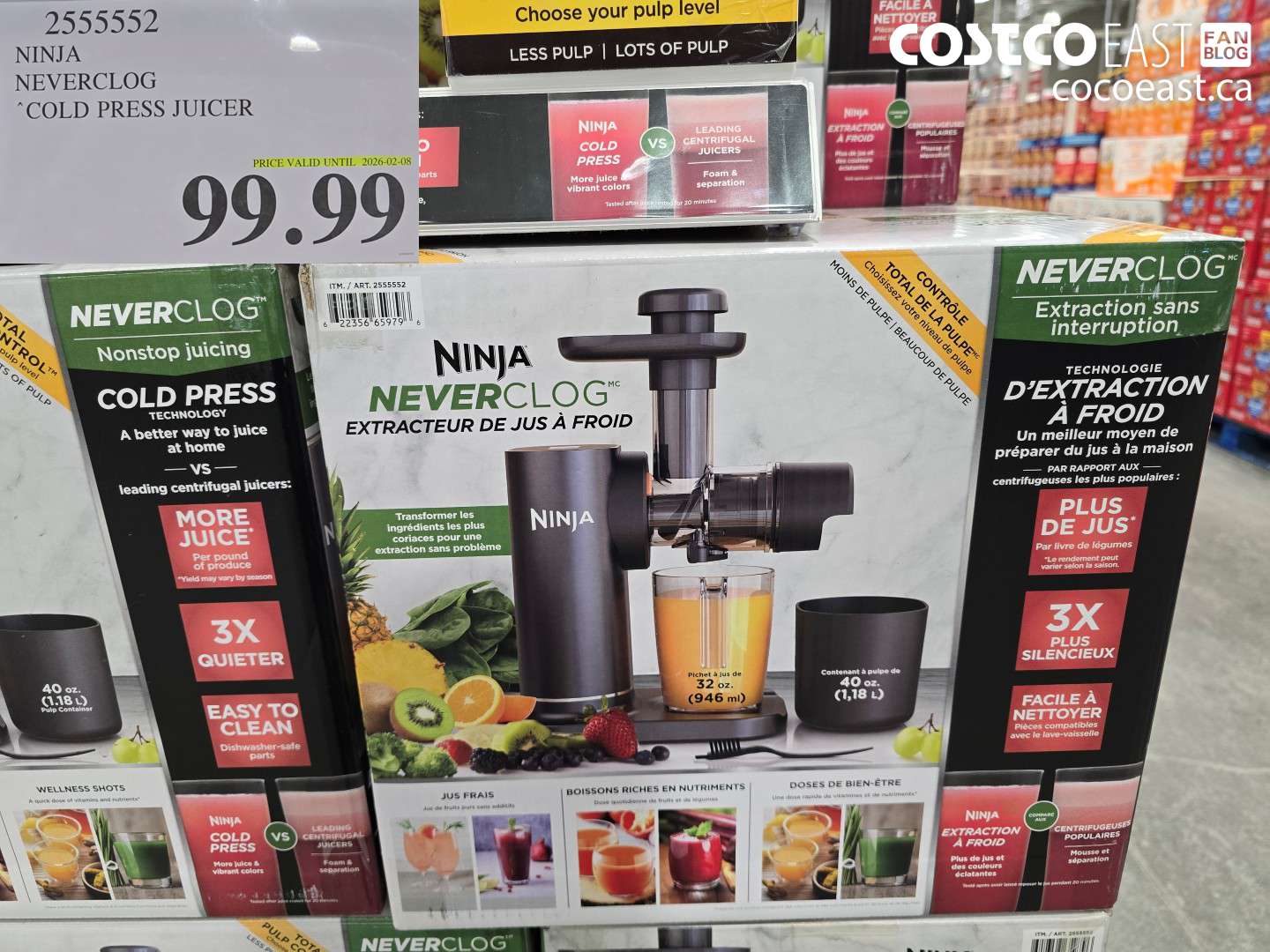 2555552 NINJA NEVERCLOG COLD PRESS JUICER $99.99