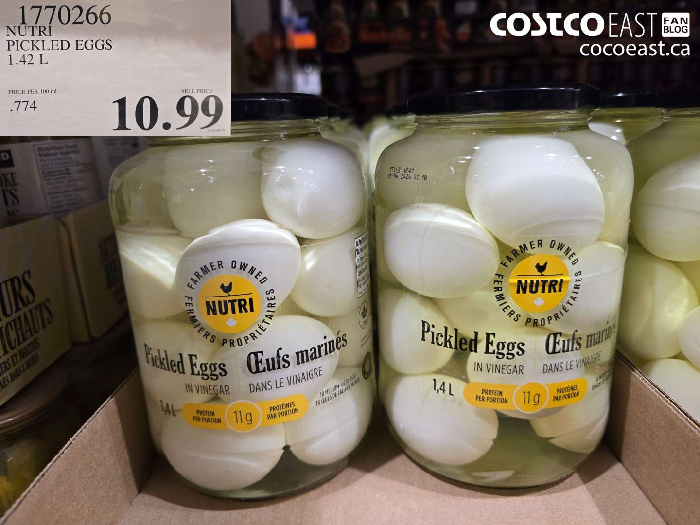 1770266 NUTRI PICKLED EGGS 1.42 L $10.99
