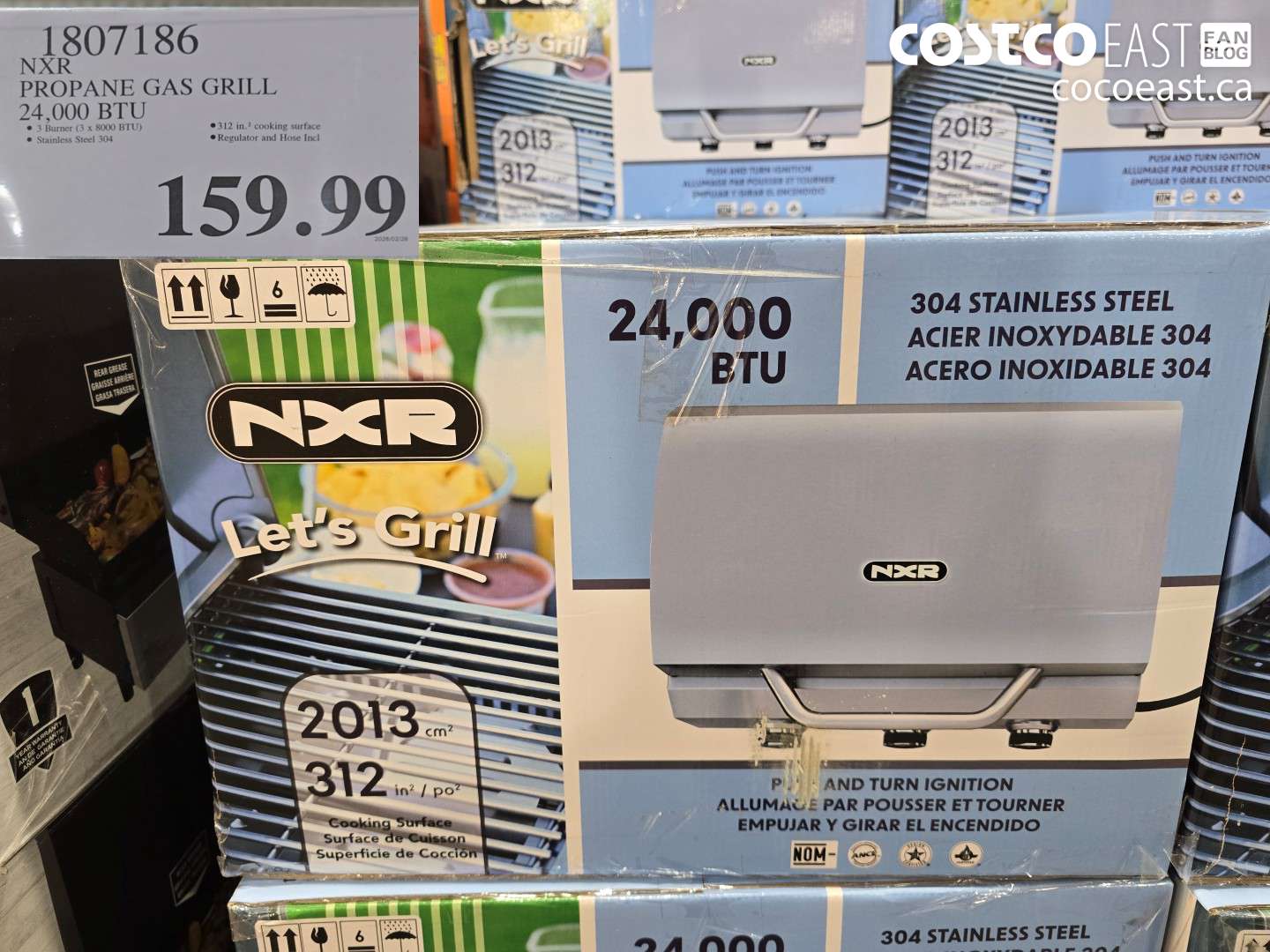 1807186 NXR PROPANE GAS GRILL 24,000 BTU $159.99