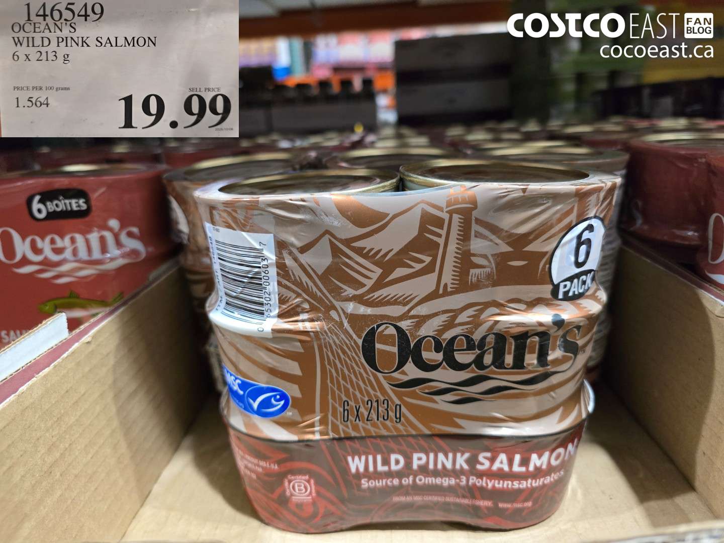 146549 OCEAN'S WILD PINK SALMON 6 X 213 g $19.99