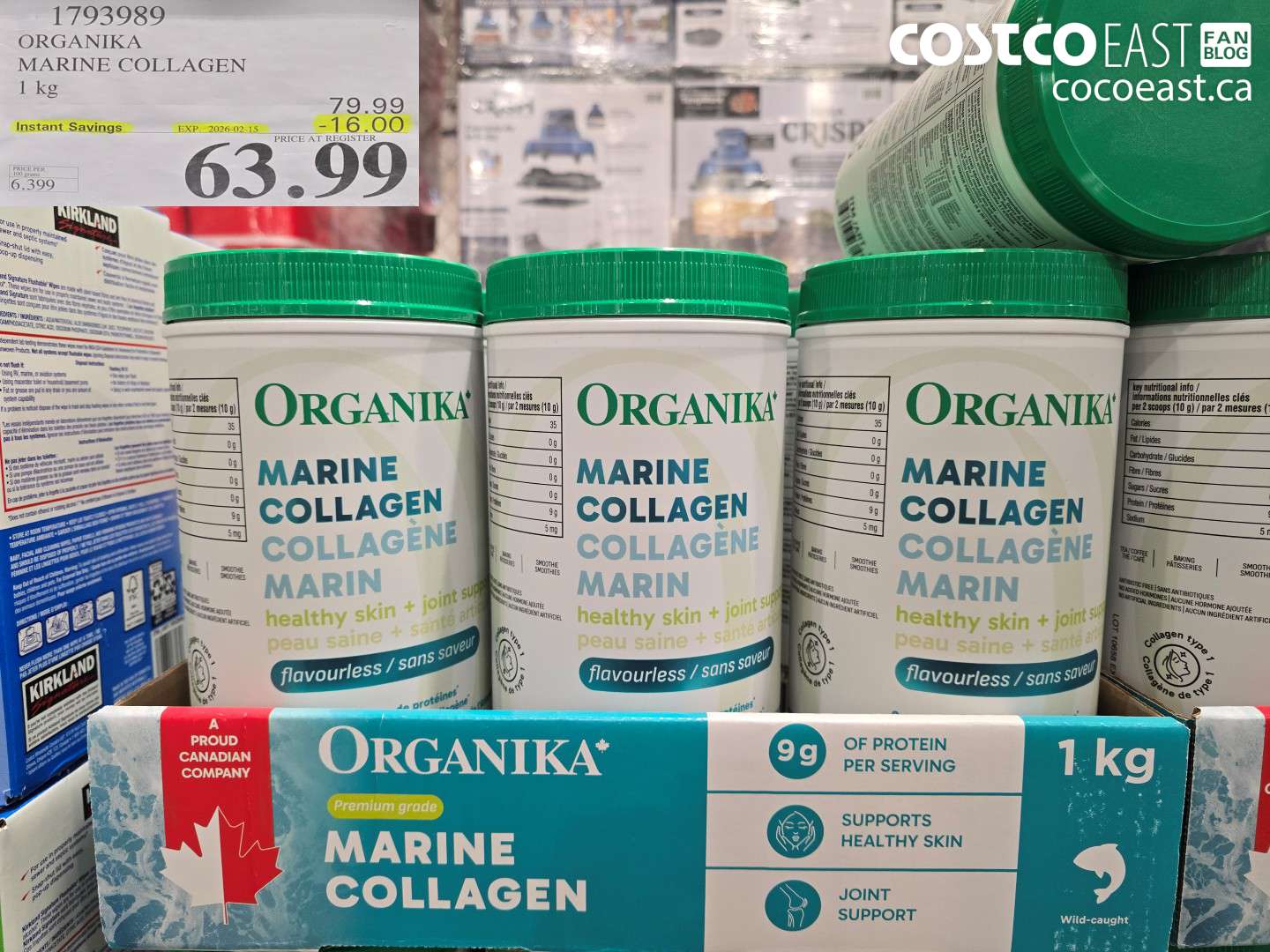 1793989 ORGANIKA MARINE COLLAGEN 1 kg ($16.00 INSTANT SAVINGS EXPIRES ON 2026-02-15) $63.99