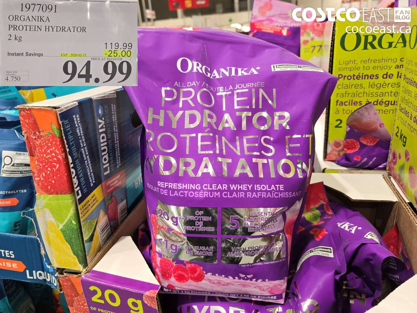 1977091 ORGANIKA PROTEIN HYDRATOR 2 KG ($25.00 INSTANT SAVINGS EXPIRES ON 2026-02-15) $94.99