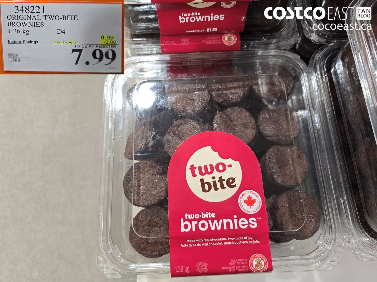 348221 ORIGINAL TWO-BITE BROWNIES ($2.00 INSTANT SAVINGS EXPIRES ON 2026-02-15) $7.99