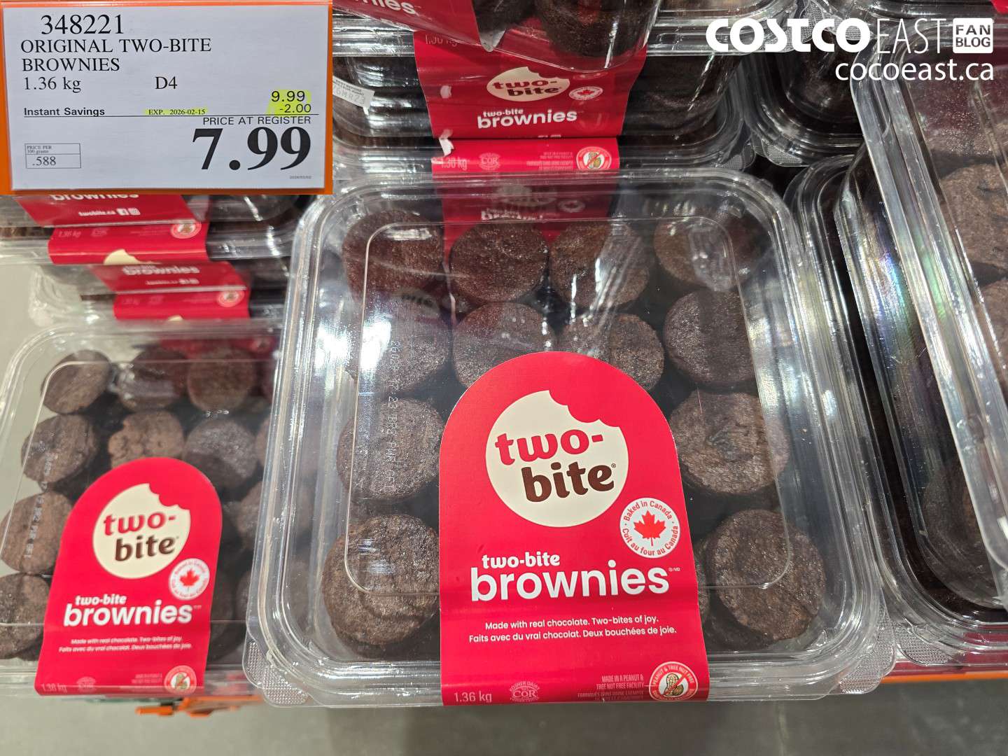 348221 ORIGINAL TWO-BITE BROWNIES ($2.00 INSTANT SAVINGS EXPIRES ON 2026-02-15) $7.99