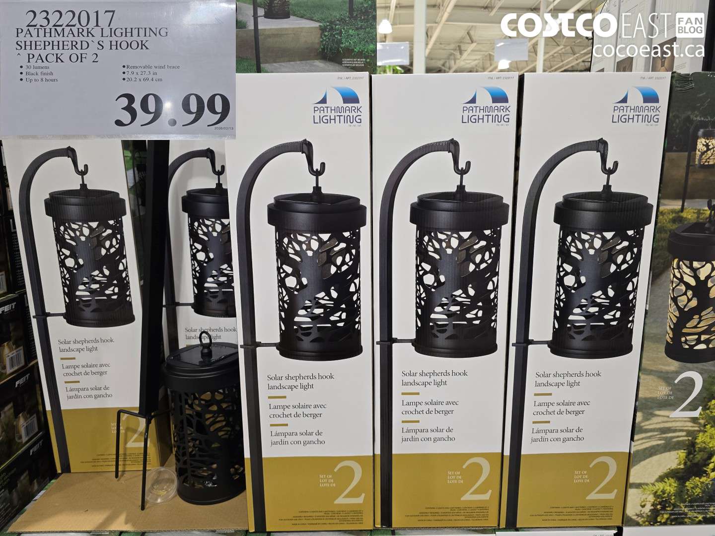 2322017 PATHMARK LIGHTING SHEPHERD'S HOOK PACK OF 2 $39.99