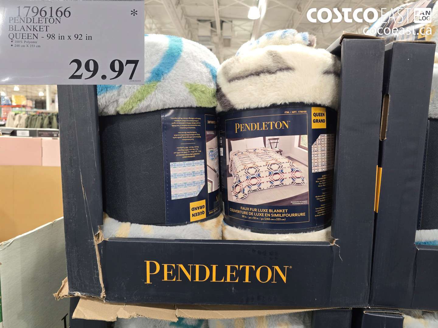 1796166 PENDLETON BLANKET QUEEN - 98 IN X 92 IN $29.97