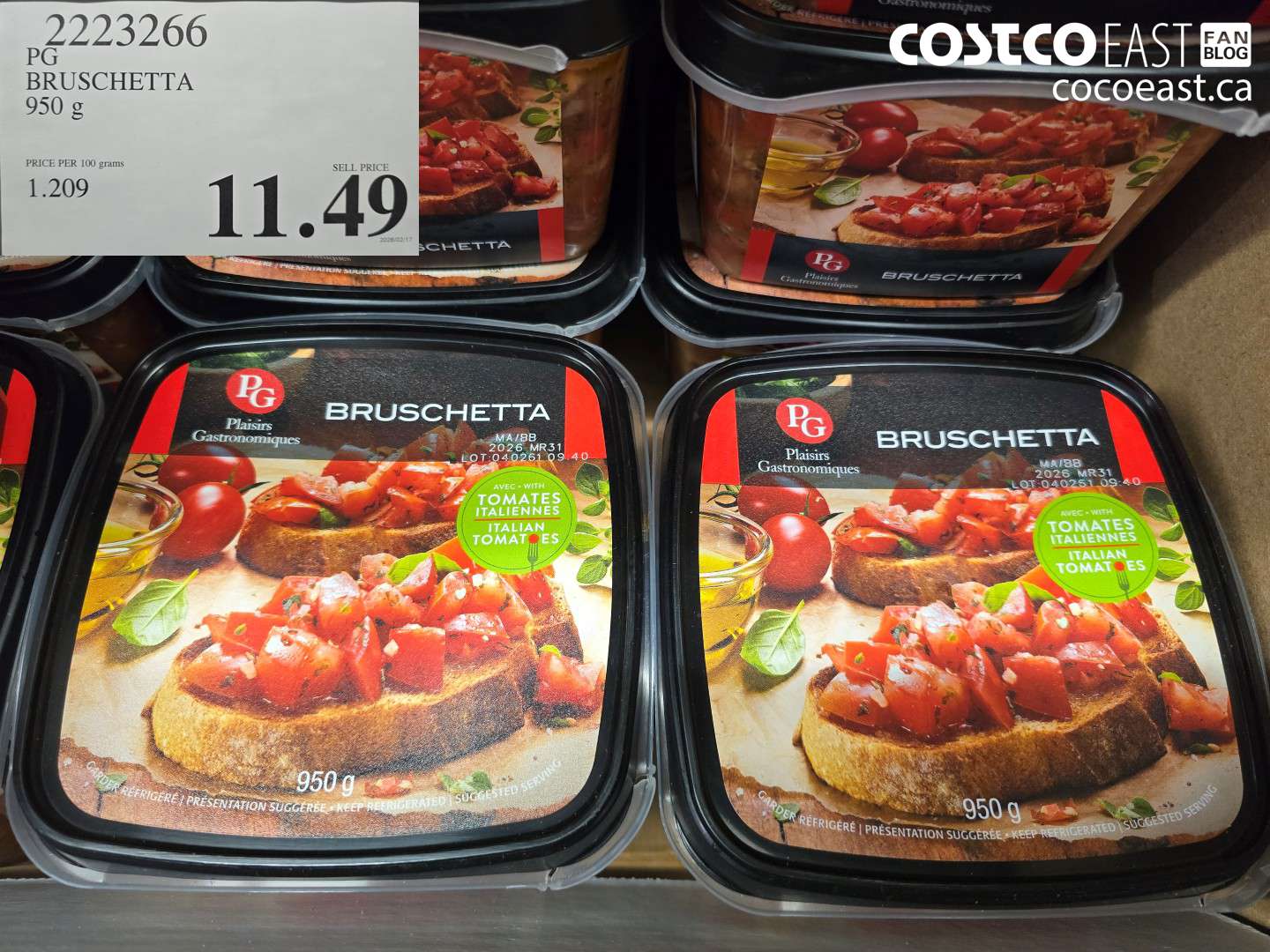 2222266 PG BRUSCHETTA 950 G $11.49