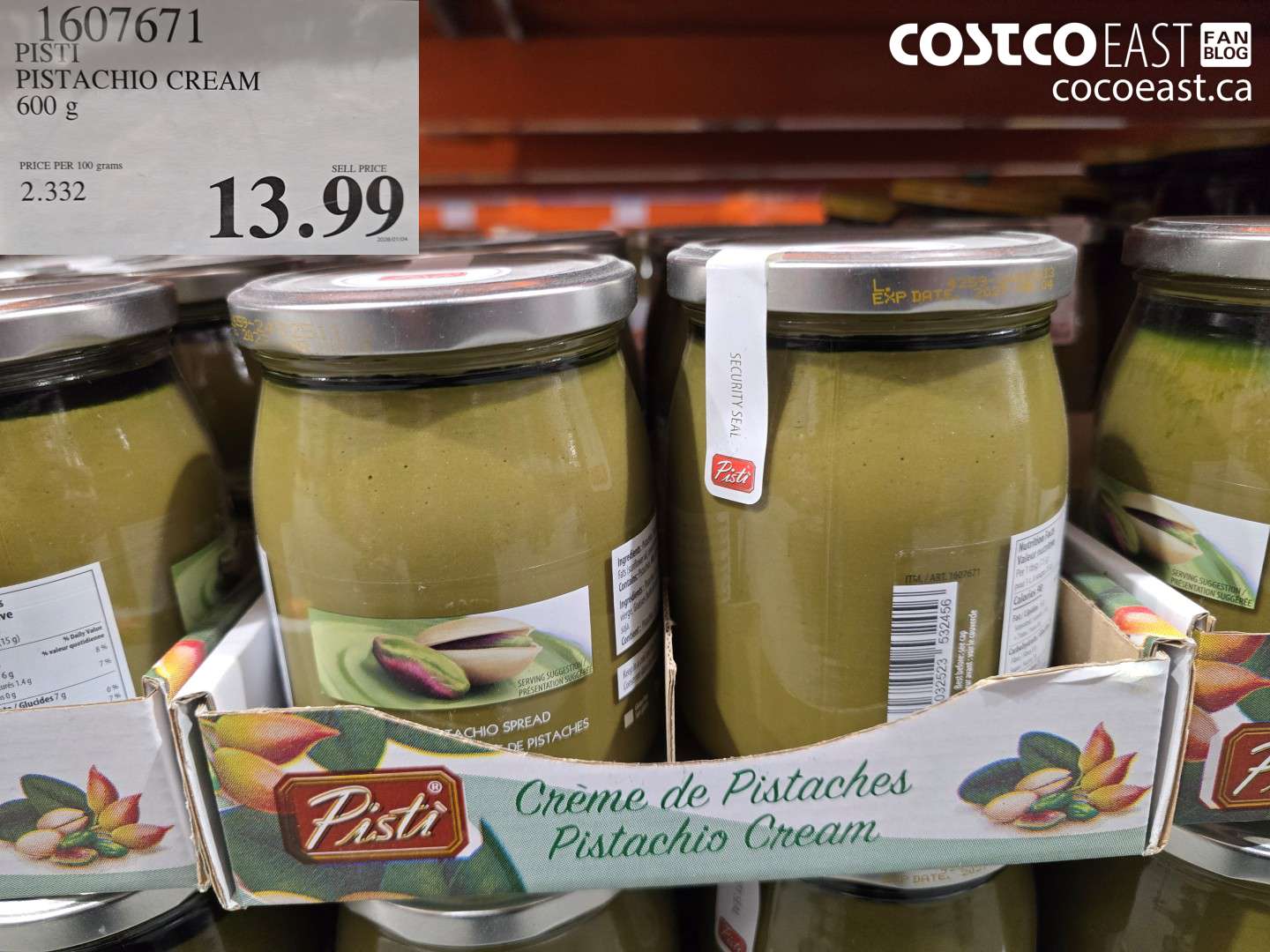1607671 PISTI PISTACHIO CREAM 600 g $13.99