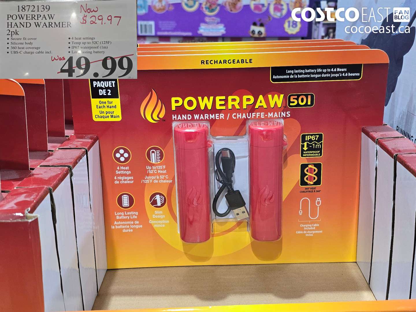 1872139 POWERPAW HAND WARMER 2pk $29.97