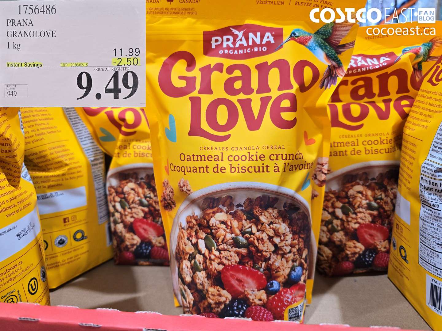 1756486 PRANA GRANLOVE ($2.50 INSTANT SAVINGS EXPIRES ON 2026-02-15) $9.49