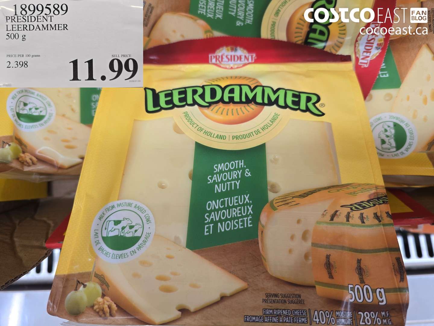 1899589 PRESIDENT LEERDAMMER 500 G $11.99