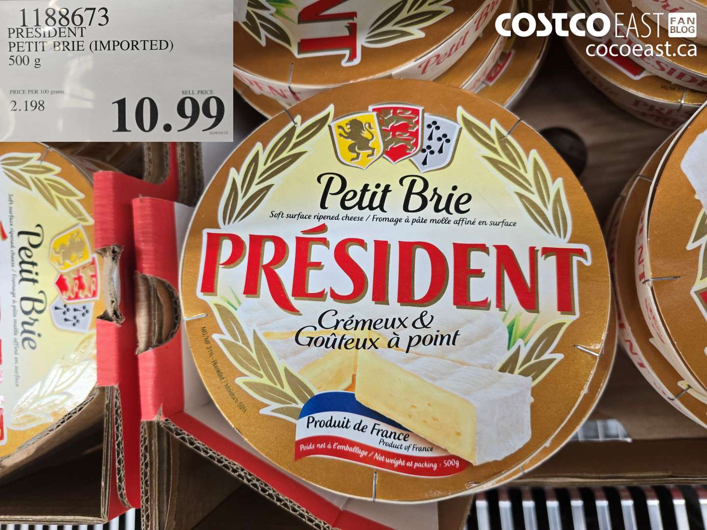 1188673 PRESIDENT PETIT BRIE (IMPORTED) 500 G $10.99