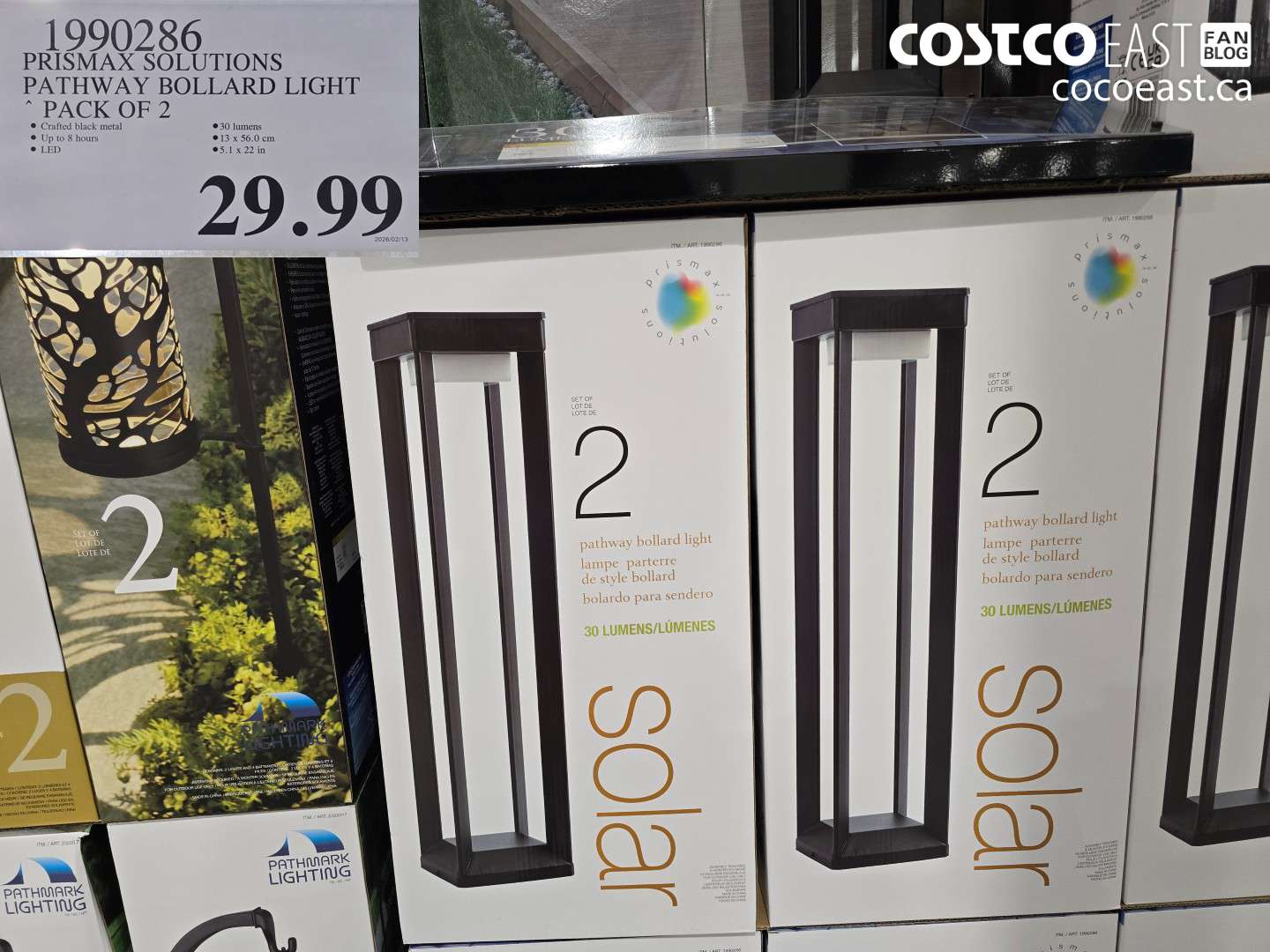 1990286 PRISMAX SOLUTIONS PATHWAY BOLLARD LIGHT PACK OF 2 $29.99