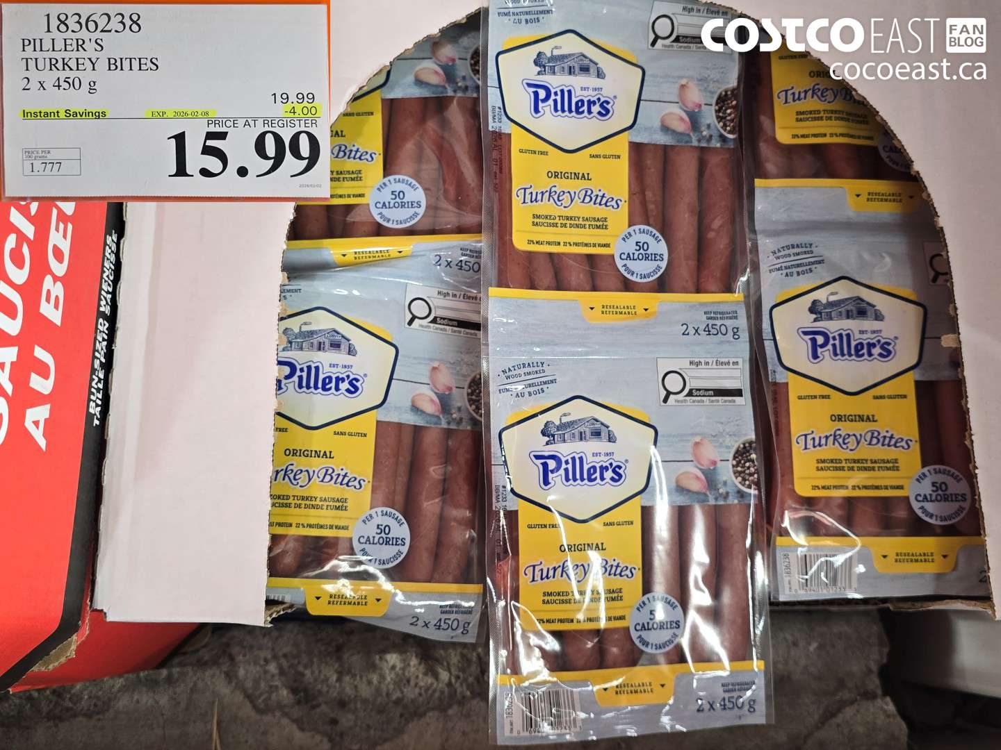 1836238 Piller's Turkey Bites 2 x 450 g ($4.00 INSTANT SAVINGS EXPIRES ON 2026-02-08) $15.99