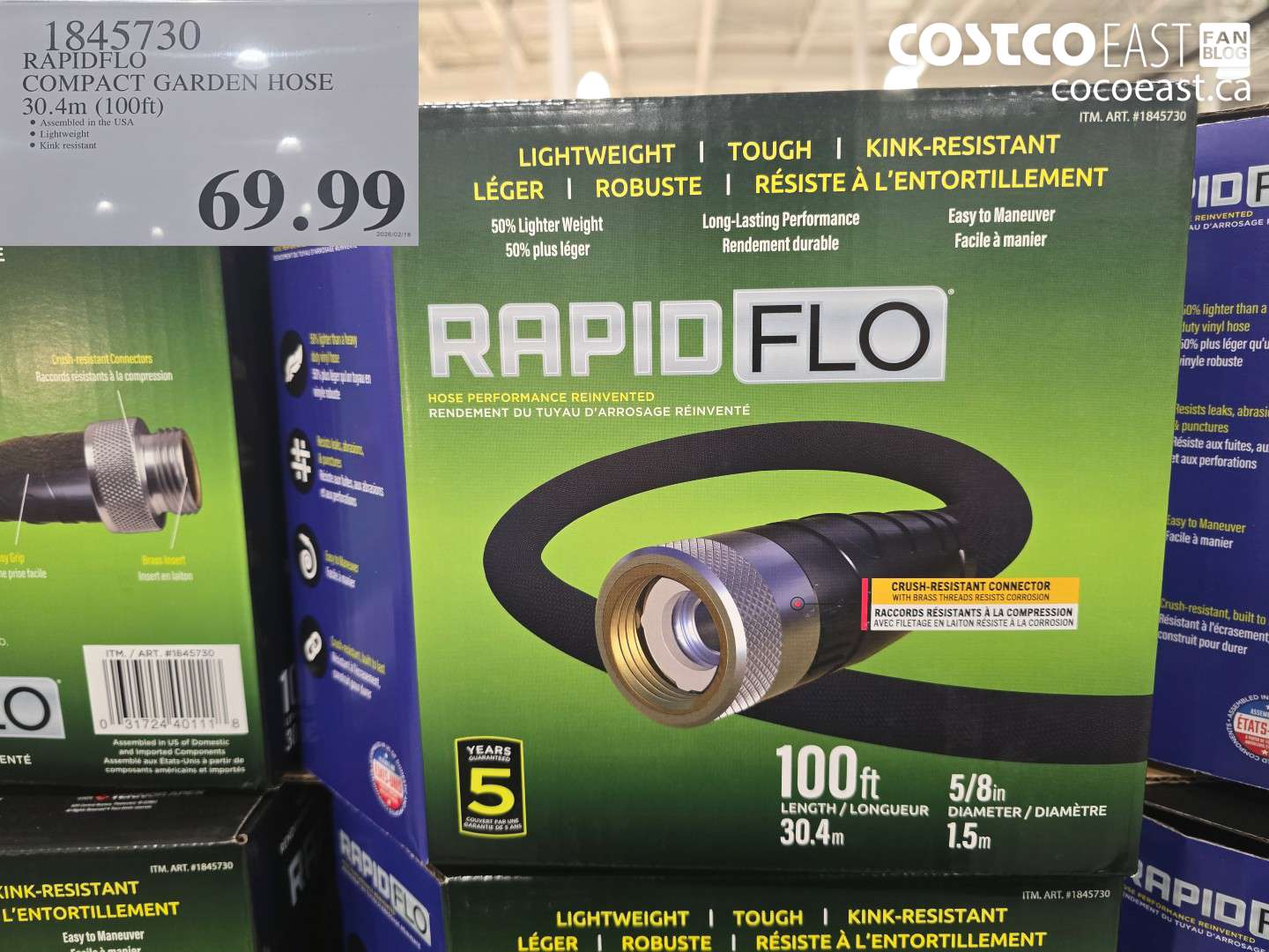 1845730 RAPIDFLO COMPACT GARDEN HOSE 30.4m (100ft) $69.99