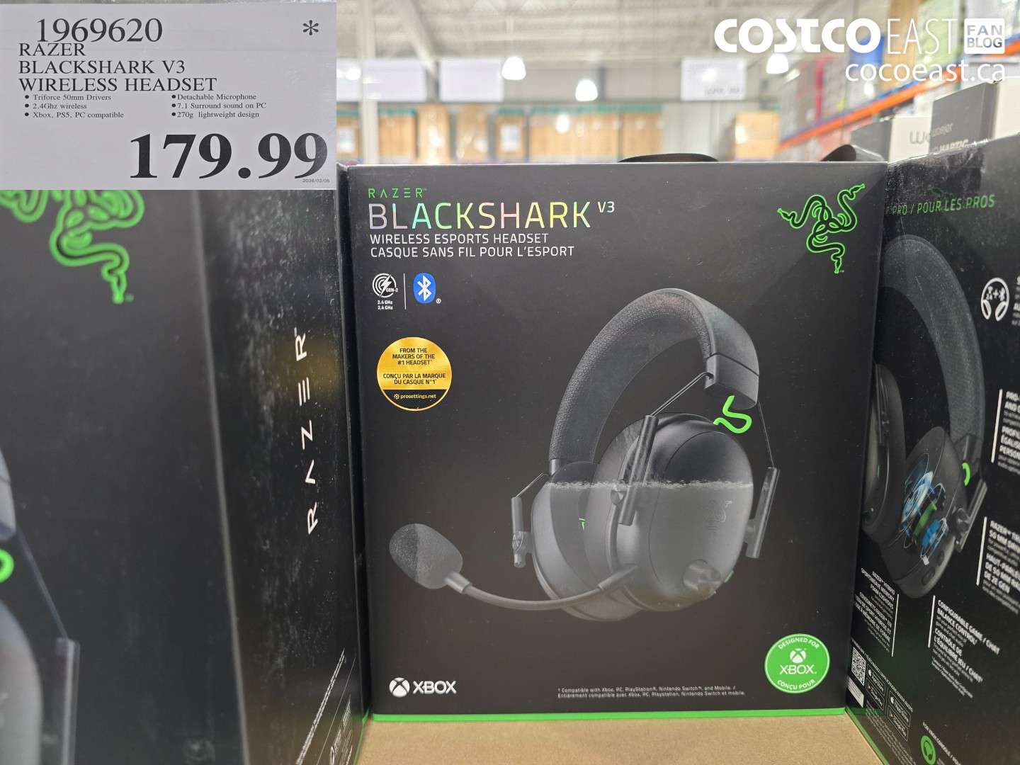 1969620 RAZER BLACKSHARK V3 WIRELESS HEADSET $179.99