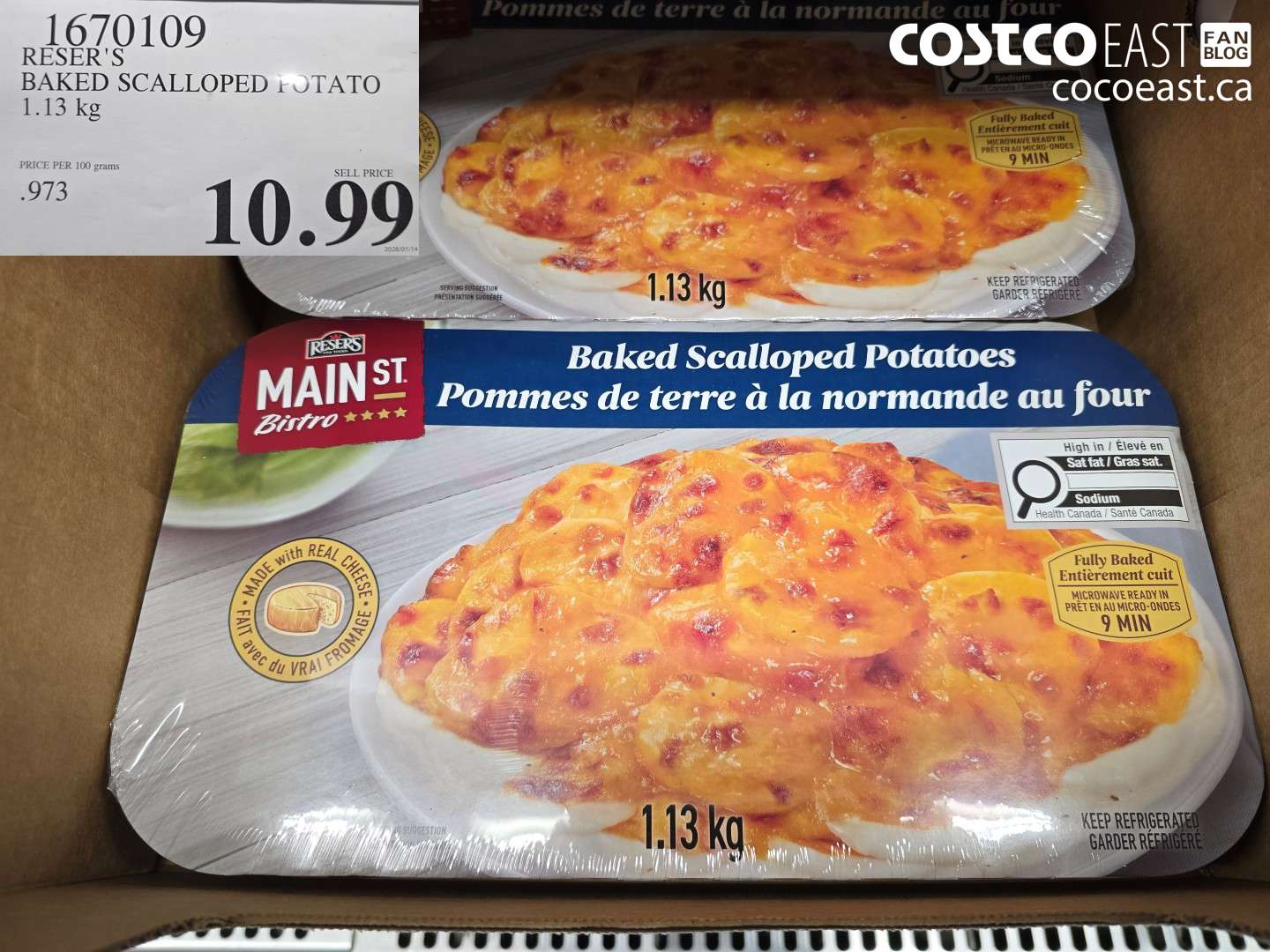 1670109 RESER'S BAKED SCALLOPED POTATO 1.13 KG $10.99