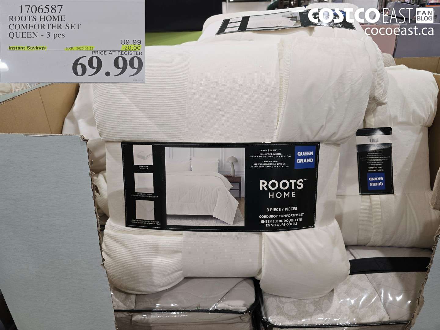 1706587 ROOTS HOME COMFORTER SET QUEEN - 3 pcs ($20.00 INSTANT SAVINGS EXPIRES ON 2026-02-22) $69.99