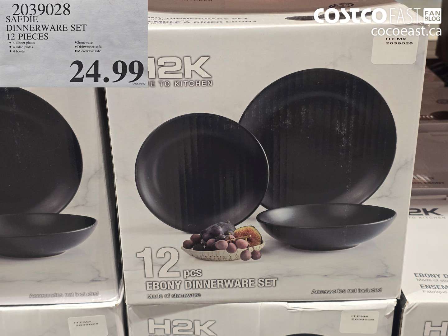 2039028 SAFDIE DINNERWARE SET 12 PIECES $24.99