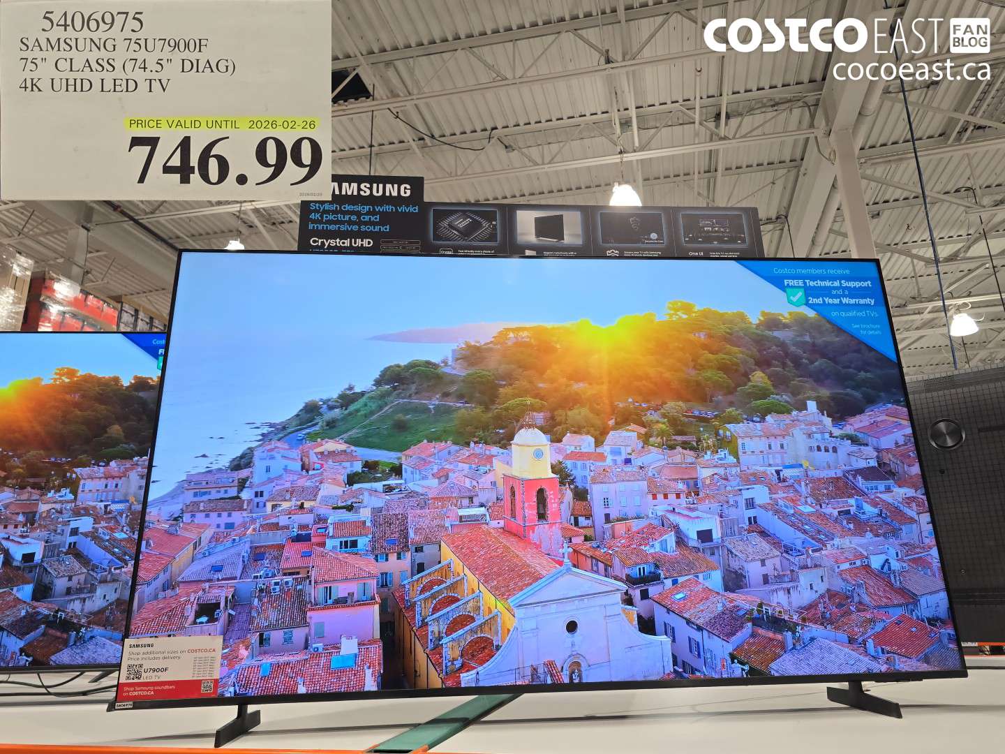 5406975 SAMSUNG 75U7900F 75 CLASS (74.5 DIAG) 4K UHD LED TV $746.99