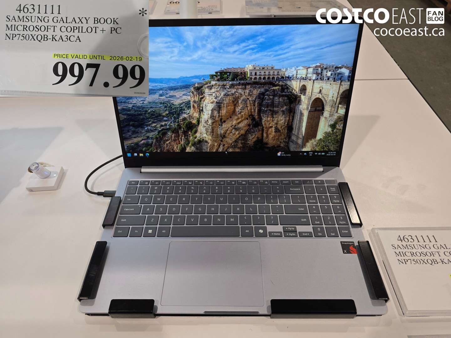 4631111 SAMSUNG GALAXY BOOK MICROSOFT COPILOT+ PC NP750QXQB-KA3CA $997.99