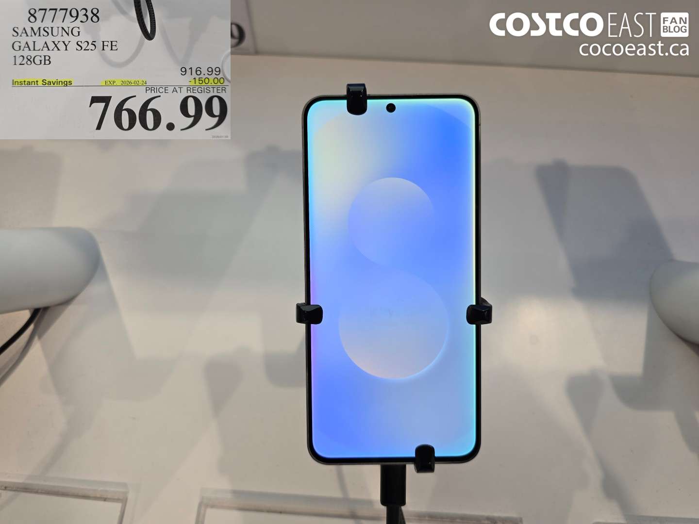 8777938 SAMSUNG GALAXY S25 FE 128GB ($150.00 INSTANT SAVINGS EXPIRES ON 2026-02-24) $766.99