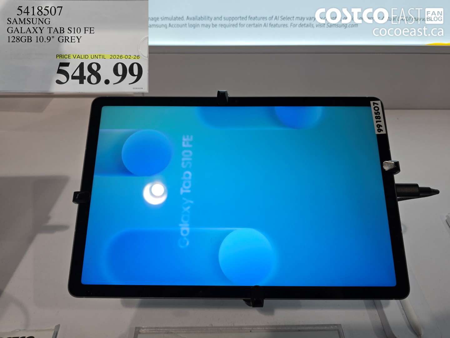 5418507 SAMSUNG GALAXY TAB S10 FE 128GB 10.9