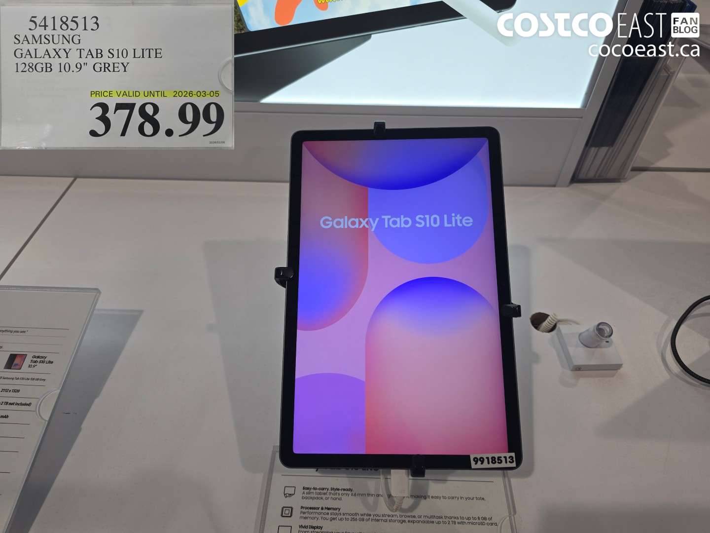 5418513 SAMSUNG GALAXY TAB S10 LITE 128GB 10.9