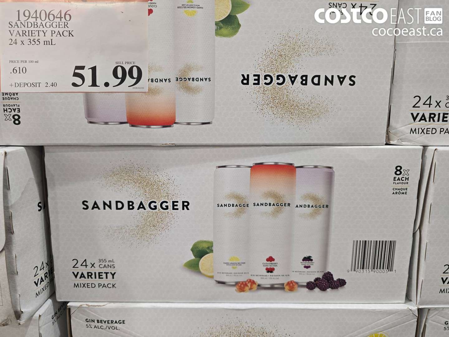 1940646 SANDBAGGER VARIETY PACK 24 x 355 ml $51.99