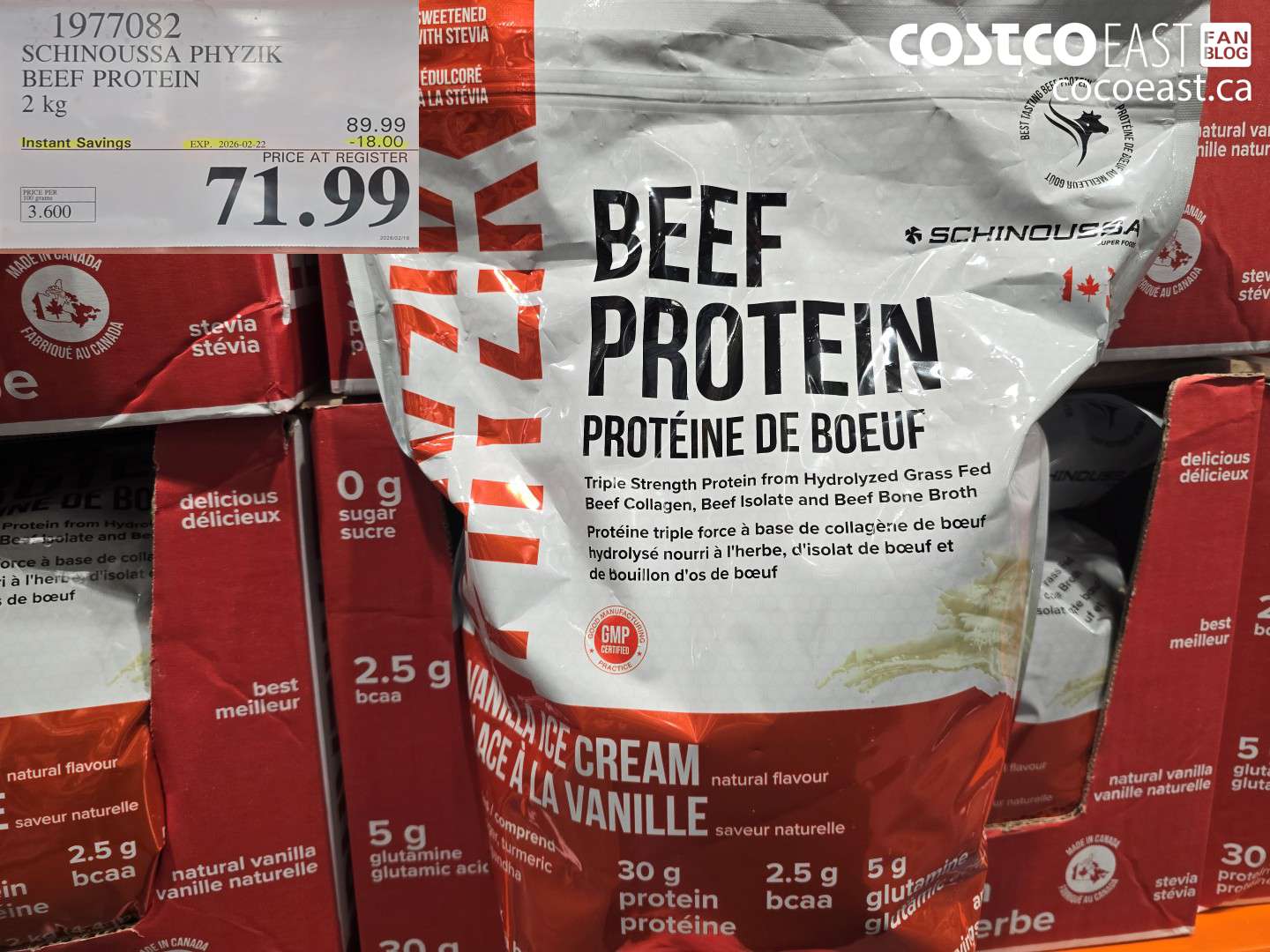 1977082 SCHINOUSSA PHYZIK BEEF PROTEIN ($18.00 INSTANT SAVINGS EXPIRES ON 2026-02-22) $71.99